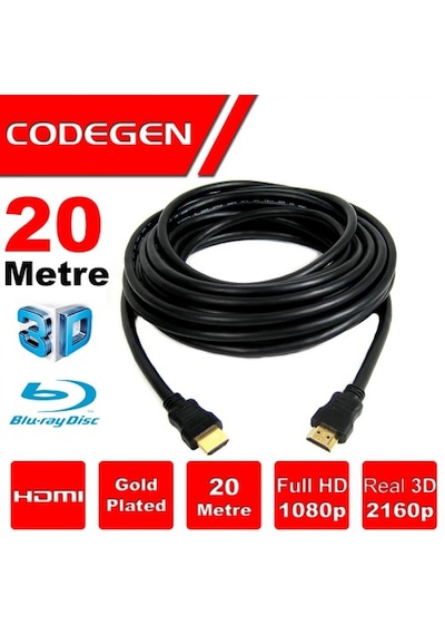 Codegen Cps200 20metre Hdmı Görüntü Kablosu 3d Gold 1 4v 2k