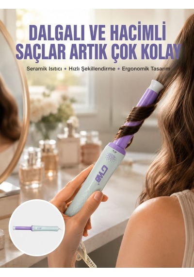 Hızlı Isınan, Kompakt Ve Güvenli Tüm Saç Tiplerine Uygun Kıvırma Cihazı Yeni Nesil