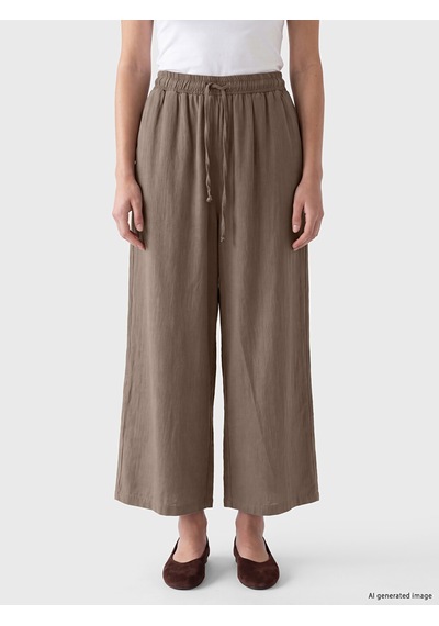Lcw Modest Haki Beli Lastikli Kadın Geniş Paça Pantolon