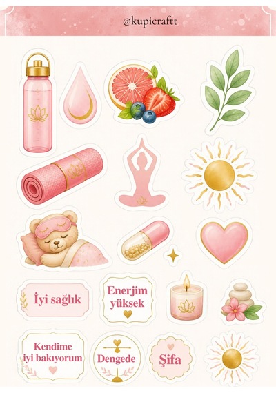 6 Sayfa Manifest Günlüğü Sticker Set 777 Manifest Panosu Ajanda Scrapbook Journal 0