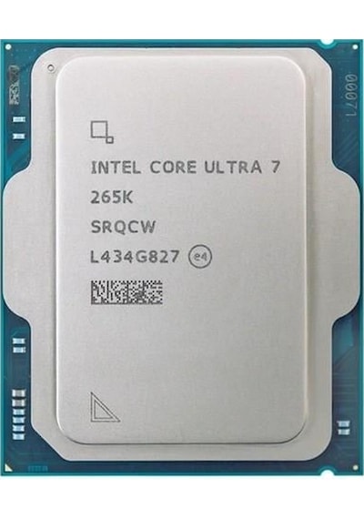 Intel Core Ultra 7 265k 20çekirdekli 36mb O/b Vga 1851p 125w Kutusuz-fansız