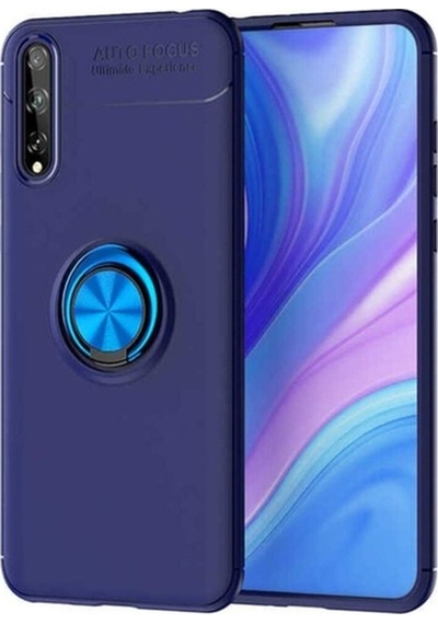 Huawei P Smart S Y8p Kılıf Zore Ravel Silikon Kapak Mavi