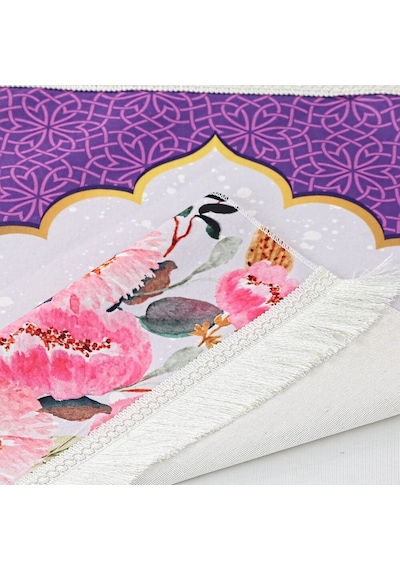 Çocuk Seccadesi Kabe Mor 82 45 Cm 110 Gr - Tesbih Hediyeli Çok Renkli
