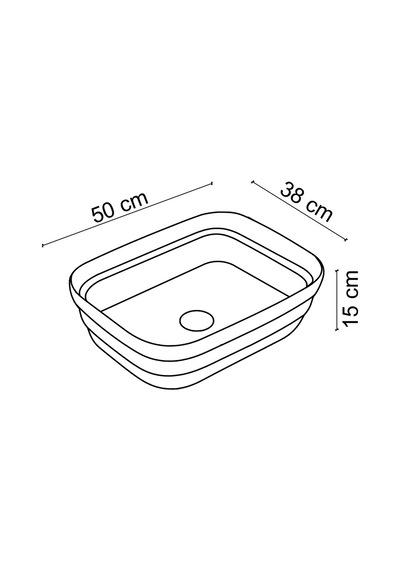 Ey-4840a Parlak Beyaz & Altın Tezgah Üstü Lavabo Altın - Beyaz