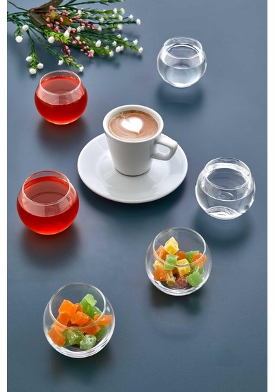 6'lı Cam Fanus Mini Sunumluk,lokumluk,pinterest Mini Kahve Yanı Su Bardağı