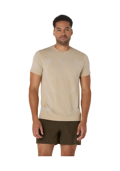 Asics Road Seamless Ss Top Erkek Bej Kısa Kollu Tshirt 2011d355-100 Bej