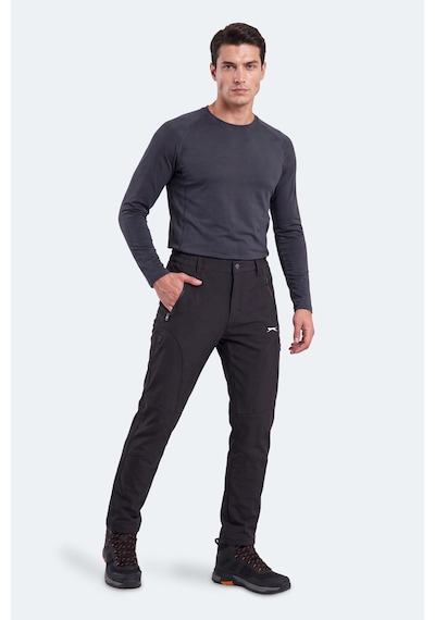 Slazenger Cocoa I Erkek İçi Polarlı Rüzgar Ve Su Geçirmez Softshell Siyah Pantolon