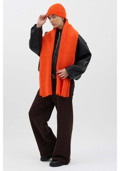 Buly Fitilli Örme Atkı Orange