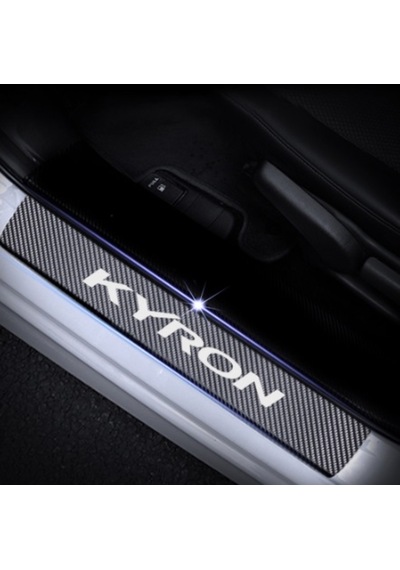 Ssangyong Kyron Carbon Fiber Kapı Eşiği Yazısı Sticker 4Adet