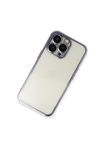 Apple iPhone Uyumlu  13 Pro Uyumlu Kılıf Lensli Silikon - Mor