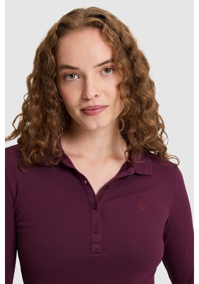 U.S. Polo Assn. Kadın Bordo Basic Sweatshirt 50326760 Vr180 Dark Plum