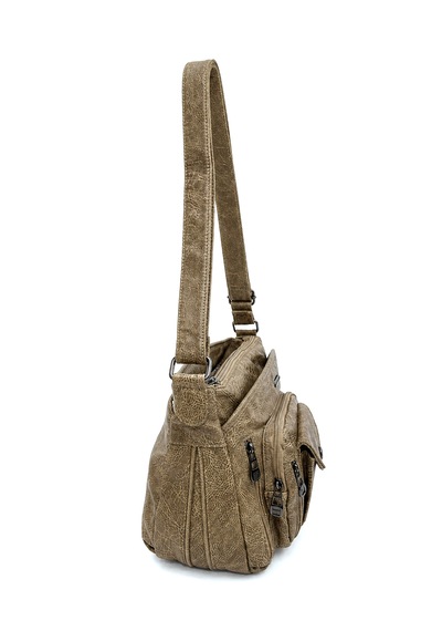 Sanmorris Kadın Modern Tasarımlı Çok Bölmeli Omuz Çantası Sı-08 03 Bej