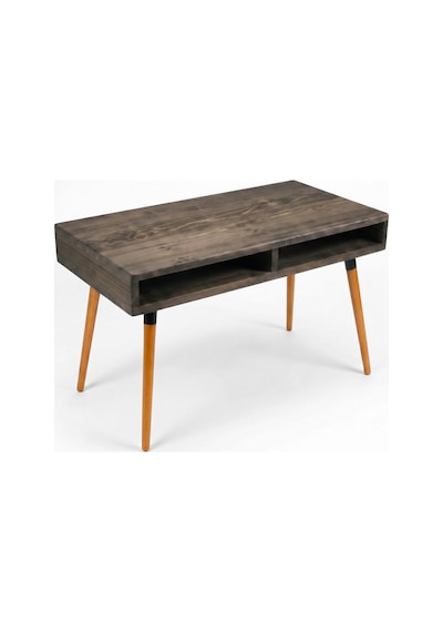 Mobenta Slot Desk: Masif Çalışma & Laptop Masası 2 Gözlü Depolama - 120x60 Cv Ceviz