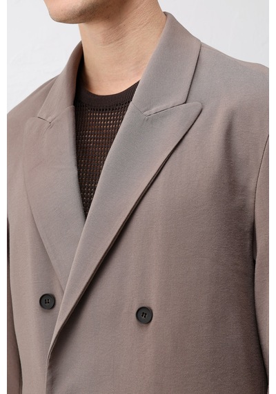 Antioch Modal Karışımlı Relaxed Fit Erkek Blazer Ceket Vizon