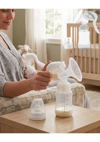 Manuel Göğüs Pompası Masaj Özellikli Bpa İçermez Taşınabilir 180 Ml - Lisinya