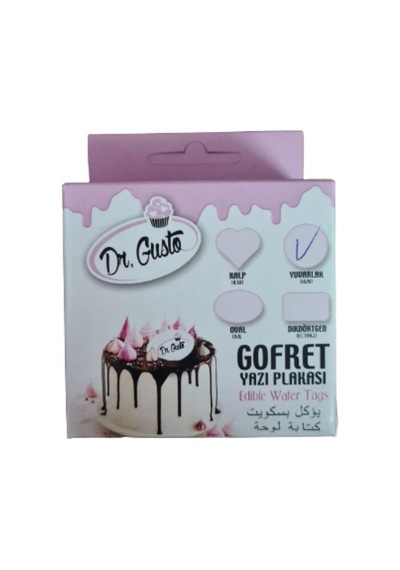 Dr. Gusto Yuvarlak Gofret Yazı Plaket 24 Adet
