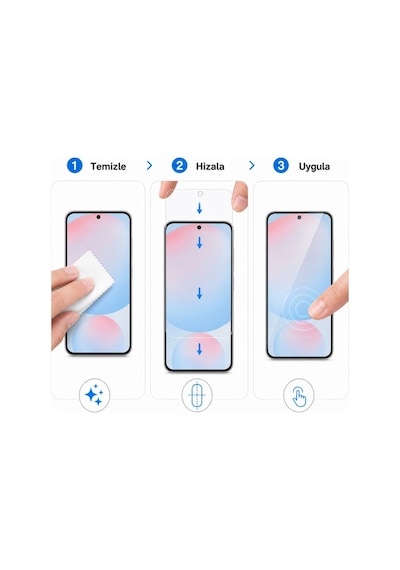 Samsung Galaxy Uyumlu S24 Fe Ekran Koruyucu Nano Şeffaf Esnek