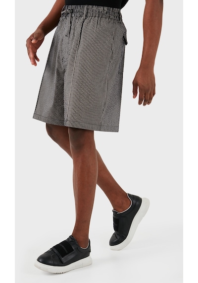 Emporio Armani Erkek Short 3D1Pe2 1Npız F014 Siyah-Beyaz Siyah - Beyaz