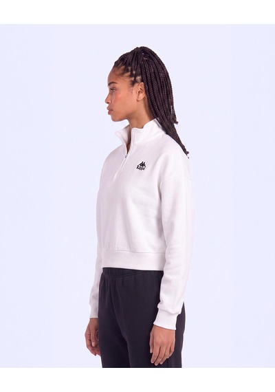 Kappa 222 Banda Mines Kadın Beyaz Regular Sweatshirt