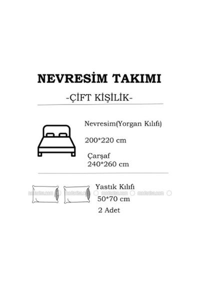 Çeyiz Diyarı Almond Çift Kişilik Nevresim Takımı Hardal Hardal