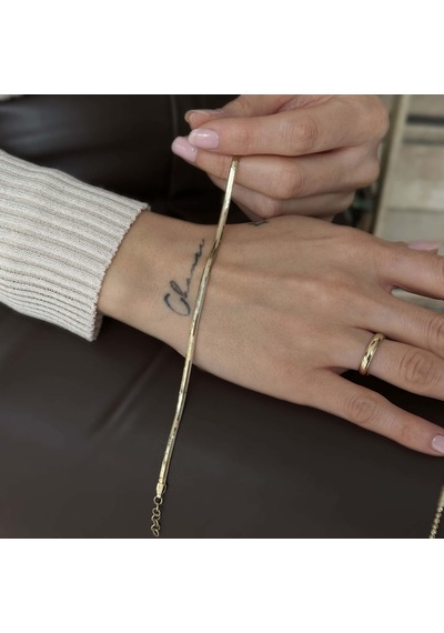 İtalyan Zincir Balık Sırtı Bileklik Zarif Altın Tasarım Diğer