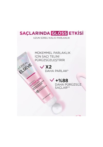 L'oreal Paris Elseve Glycolic Gloss Mükemmel Parlaklık İçin Pürüzsüzleştirici Saç Kremi 150 Ml
