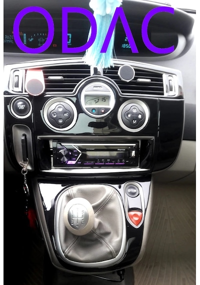 Renault Scenic 2 Torpido Kaplama, Maun Kaplama, Ahşap, Carbon