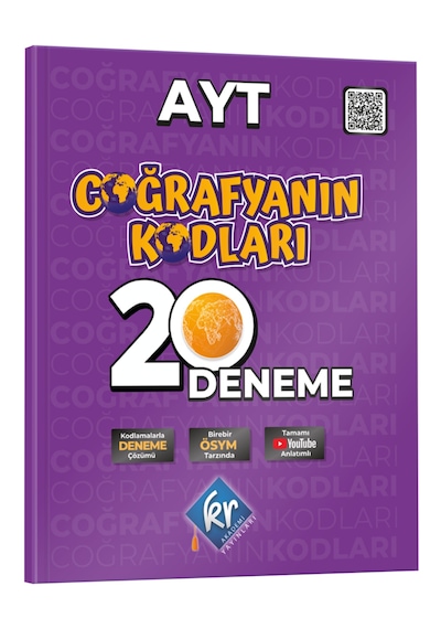 Coğrafyanın Kodları AYT Coğrafya Çözümlü 20 Deneme KR Akademi