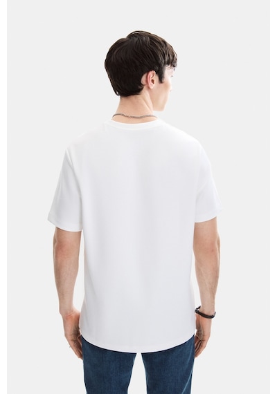 Back And Bond Beyaz Regular Fit Bisiklet Yaka Tişört Çok Renkli