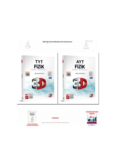 3d Tyt Ayt Fizik Soru Bankası 2 Ki 2 Kitap Seti