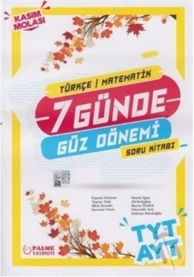 Palme Yks Tyt Ayt T-M 7 Günde Güz Dönemi Soru Kitabı