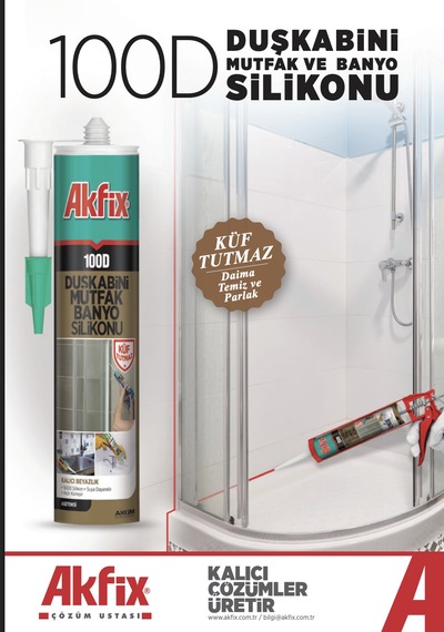 Sa061 Duşakabin Silikonu 310ml Şeffaf Akfix 100d