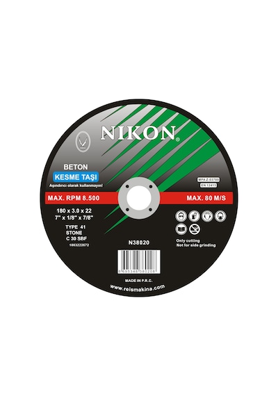 Nikon Beton Flex Kesme Taşı 115x2.5x22 Mm Nık38018