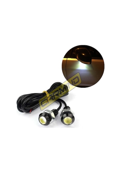 Carmind Kartal Gözü Oto Ayna Altı Led Beyaz 23Mm 2 Adet
