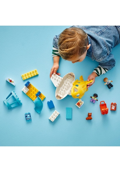 LEGO® DUPLO® Kasabası İlk Havaalanı Deneyimi 10443 - 2 Yaş ve Üzeri Çocuklar için Uçak İçeren Eğitici Oyuncak Yapım Seti (23 Parça)