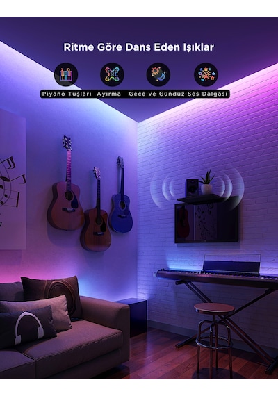 Govee Rgbwwıc Led Şerit 2 Pro Uzatma Kiti 1 Metre - Adaptör Dahil Değildir - A61f10h1 RGB