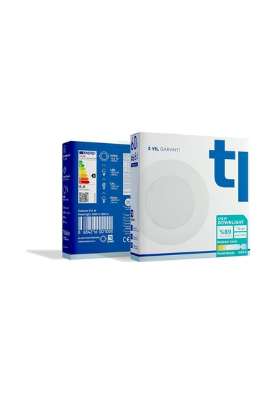 Tr Redeem C12w Downlight, Titreşimsiz, Göz Konforu, 790 Lümen, Parlak Beyaz, 5700 Kelvin Diğer