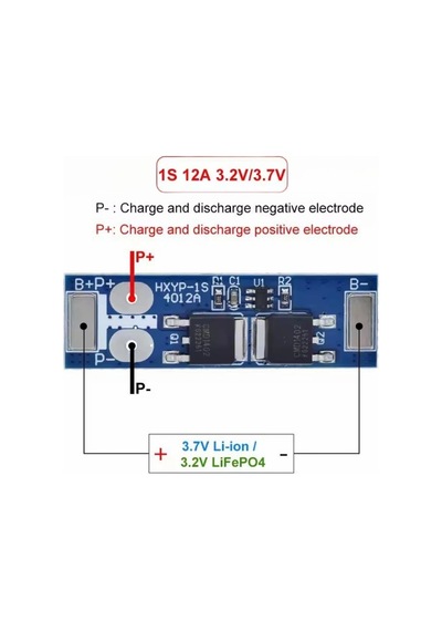 1s 12a Bms 3.7v 18650 Lityum Pil Şarj Koruma Devresi