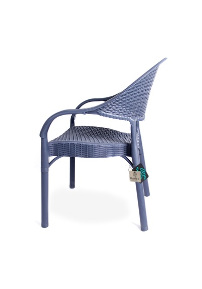 Bahex Bambu 6lı Set Rattan Bahçe Sandalye 6ad Koltuk Antrasit
