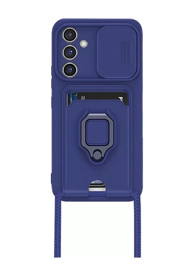 Newface Samsung Galaxy A05s Kılıf Zuma Kartvizitli Yüzüklü Silikon - Lacivert