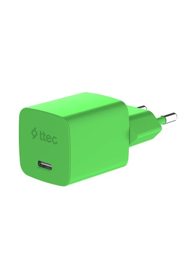 Ttec Smartcharger Gan 20w Pd Seyahat Hızlı Şarj Aleti + Usb-c - Usb-c 3a Kablo Neon - Yeşil