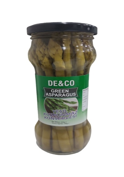 De&co Yeşil Kuşkonmaz Konservesi 330 G - Tüketime Hazır 2'li Ekonomik Paket - 2 Adet Tarı