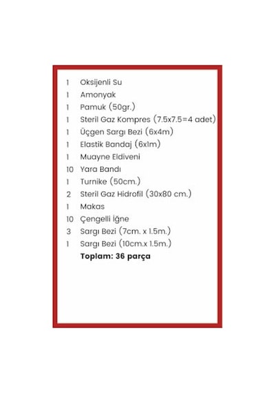 Tekne İlkyardım Çantası