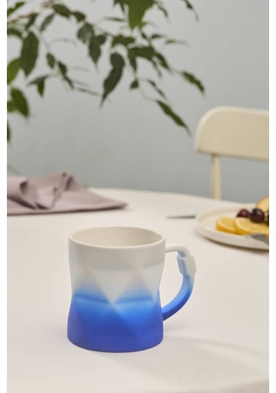 Karaca Soft Touch Geo Kupa 450 Ml Mavi