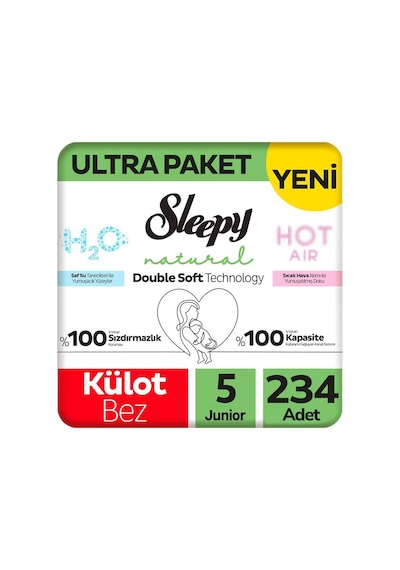 Sleepy 5 Beden Külot Bez Natural Double Soft Ultra Paket 78x3 234 Adet