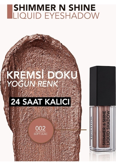 Flormar Metalik Likit Göz Farı (Lila) - Shimmer & Shine Liquid Shadow - 002 Soft L- 8682536003100