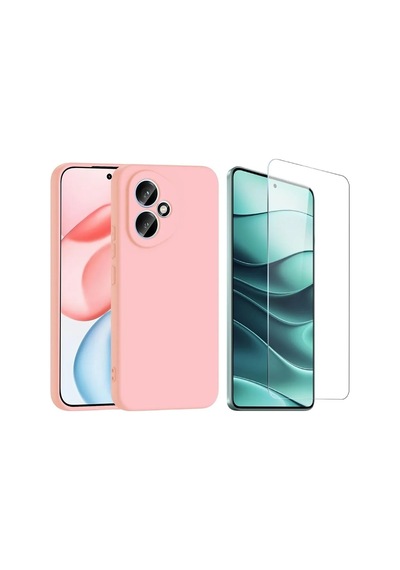 Vendas Honor 400 Uyumlu Kılıf Vendas Mara Lansman Kapak + Temperli Cam Ekran Koruyucu Pembe