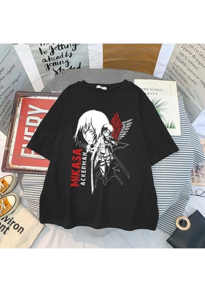 Noıssey Kırmızı Etiket Gala Titan Anime Goth Unisex Giyim T-shirt Model50 16555 Siyah