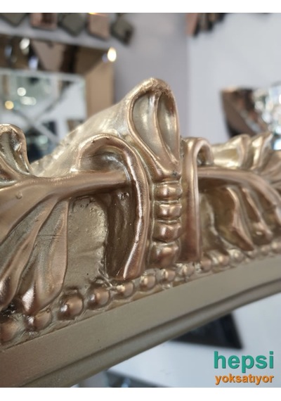 Matmazel Model Platin Altın Renk Varaklı Ayaklı Boy Aynası