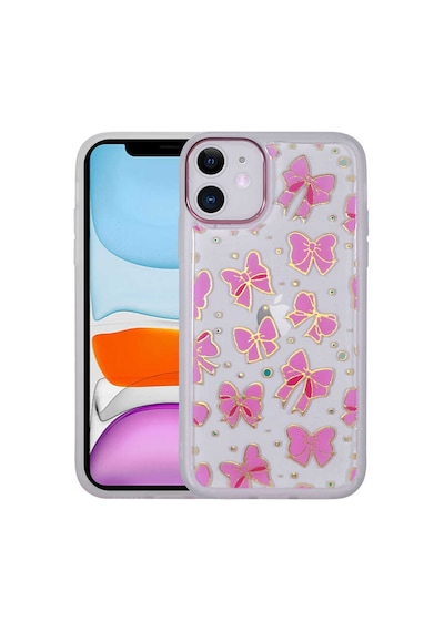 Zore Apple iPhone 11 Uyumlu Figürlü Desenli Işıltılı Sert Omsy Sos Kılıf-no1